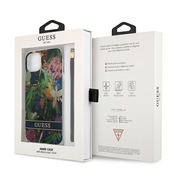 Dėklas Guess Flower Strap GUHCP13MHFLSB iPhone 13 7 Dėklas Guess Flower Strap GUHCP13MHFLSB iPhone 13 7