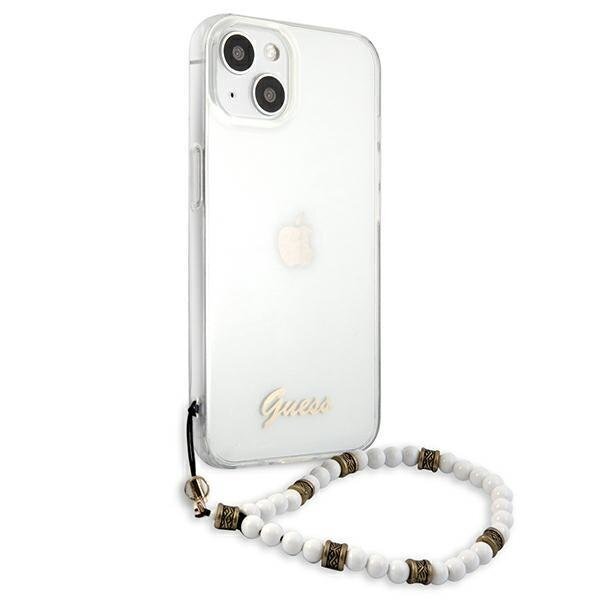 Dėklas Guess GUHCP13MKPSWH iPhone 13 6.1 White Pearl 3 Dėklas Guess GUHCP13MKPSWH iPhone 13 6.1 White Pearl 3