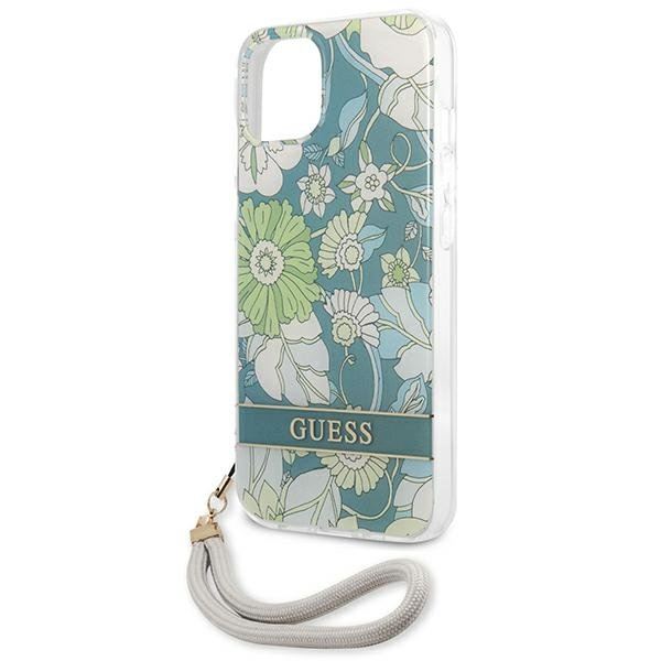 Dėklas Guess Flower Strap GUHCP13SHFLSN iPhone 13 mini Žalias 5 Dėklas Guess Flower Strap GUHCP13SHFLSN iPhone 13 mini Žalias 5