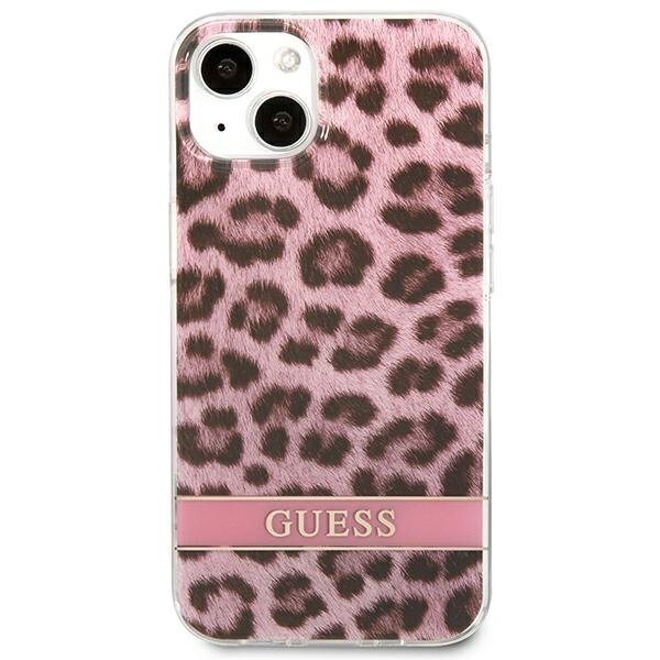 Dėklas Guess Leopard GUHCP13SHSLEOP iPhone 13 mini Rožinis 2 Dėklas Guess Leopard GUHCP13SHSLEOP iPhone 13 mini Rožinis 2