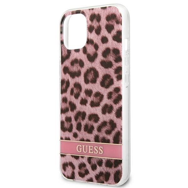 Dėklas Guess Leopard GUHCP13SHSLEOP iPhone 13 mini Rožinis 5 Dėklas Guess Leopard GUHCP13SHSLEOP iPhone 13 mini Rožinis 5