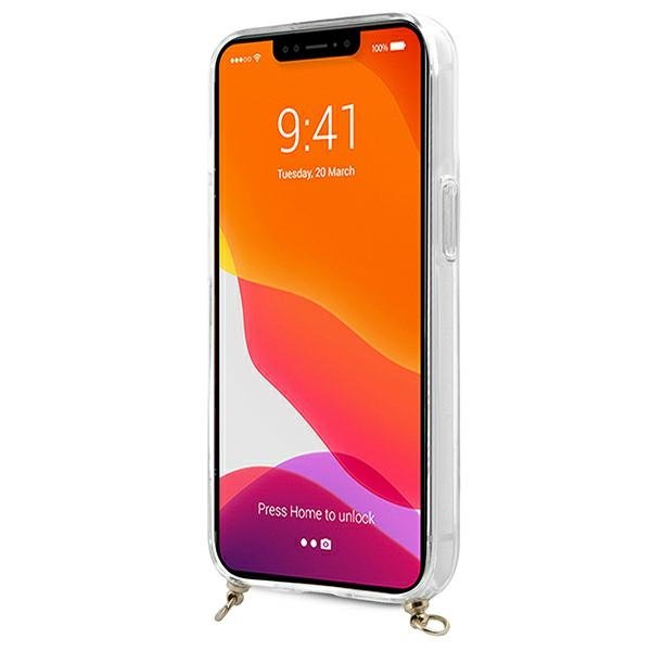 Originalus Guess dėklas GUHCP13SKC4GBGO iPhone 13 mini 5,4 Permatomas 4G Brown Strap Gold Chain 4 Originalus Guess dėklas GUHCP13SKC4GBGO iPhone 13 mini 5,4 Permatomas 4G Brown Strap Gold Chain 4