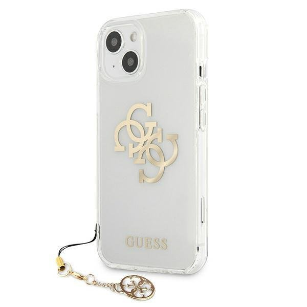 Akcija! Dėklas Guess 4G Gold Charms Collection iPhone 13 mini permatomas 1 Akcija! Dėklas Guess 4G Gold Charms Collection iPhone 13 mini permatomas 1