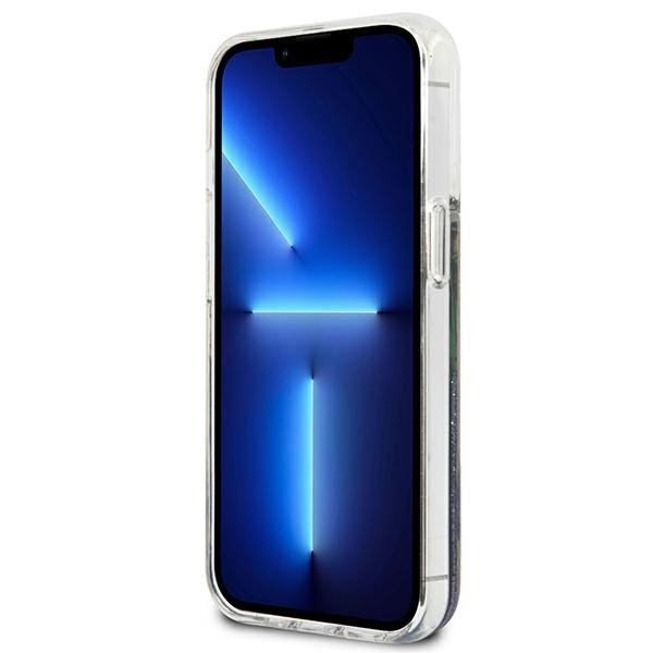 Dėklas Guess Flower Liquid Glitter GUHCP13SLFLSB iPhone 13 mini Mėlynas 4 Dėklas Guess Flower Liquid Glitter GUHCP13SLFLSB iPhone 13 mini Mėlynas 4