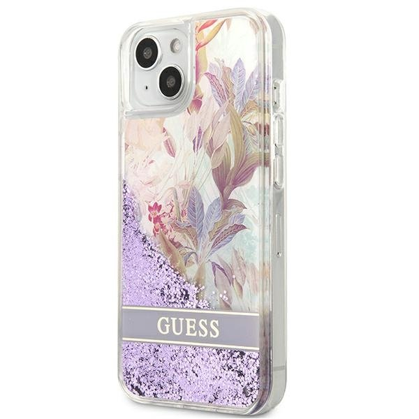 Dėklas Guess Flower Liquid Glitter GUHCP13SLFLSU iPhone 13 mini Violetinis 1 Dėklas Guess Flower Liquid Glitter GUHCP13SLFLSU iPhone 13 mini Violetinis 1