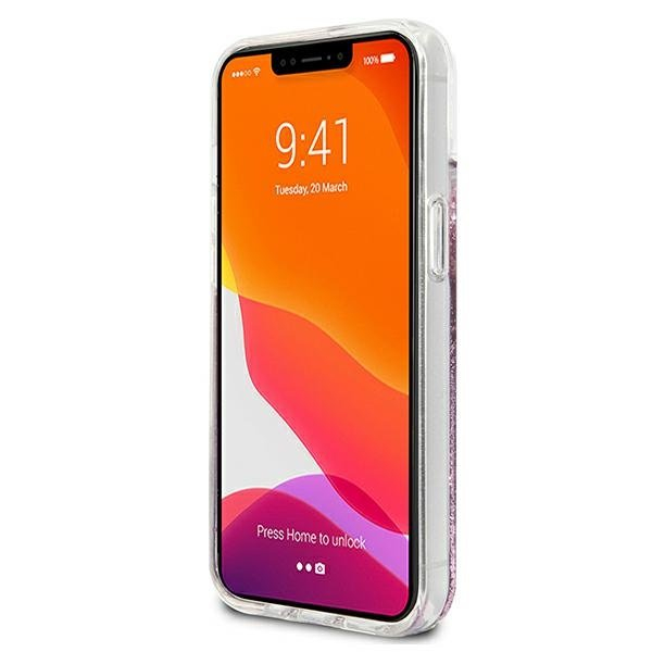 Originalus Guess dėklas GUHCP13SLGPEPI iPhone 13 mini 5,4" Rožinis Peony Liquid Glitter 4 Originalus Guess dėklas GUHCP13SLGPEPI iPhone 13 mini 5,4" Rožinis Peony Liquid Glitter 4