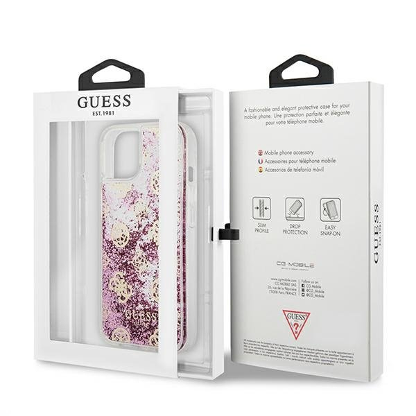 Originalus Guess dėklas GUHCP13SLGPEPI iPhone 13 mini 5,4" Rožinis Peony Liquid Glitter 7 Originalus Guess dėklas GUHCP13SLGPEPI iPhone 13 mini 5,4" Rožinis Peony Liquid Glitter 7