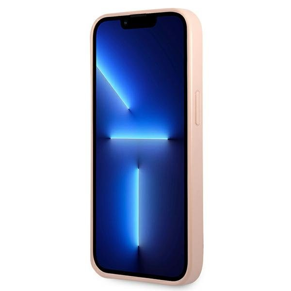 Dėklas Guess SaffianoTriangle Logo GUHCP13SPSATLP iPhone 13 mini Rožinis 4 Dėklas Guess SaffianoTriangle Logo GUHCP13SPSATLP iPhone 13 mini Rožinis 4