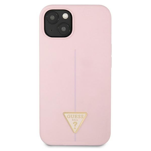 Dėklas Guess Silicone Triangle GUHCP13SSLTGU iPhone 13 mini Purpurinis 2 Dėklas Guess Silicone Triangle GUHCP13SSLTGU iPhone 13 mini Purpurinis 2