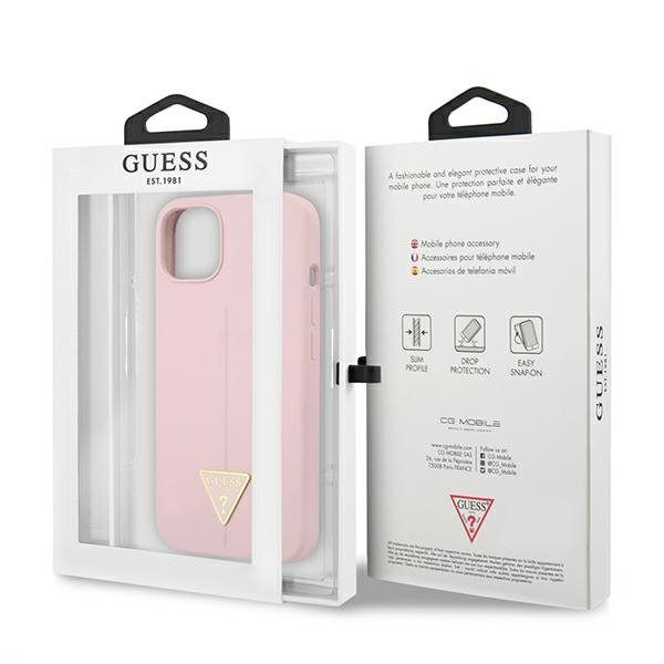 Dėklas Guess Silicone Triangle GUHCP13SSLTGU iPhone 13 mini Purpurinis 7 Dėklas Guess Silicone Triangle GUHCP13SSLTGU iPhone 13 mini Purpurinis 7