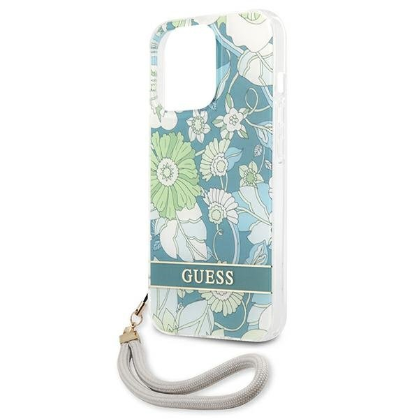 Dėklas Guess Flower Strap GUHCP13XHFLSN iPhone 13 Pro Max Žalias 5 Dėklas Guess Flower Strap GUHCP13XHFLSN iPhone 13 Pro Max Žalias 5