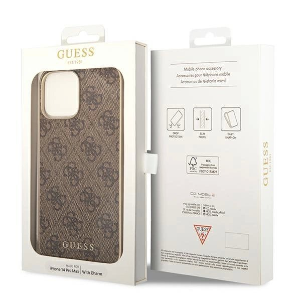 Guess GUHCP14LGF4GBR iPhone 14 Pro 6.1 " Rudas hardcase 4G Charms Collection 6 Guess GUHCP14LGF4GBR iPhone 14 Pro 6.1 " Rudas hardcase 4G Charms Collection 6