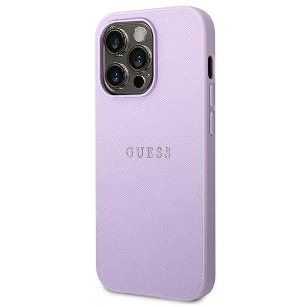 Dėklas Guess Saffiano Strap GUHCP14LPSASBPU iPhone 14 Pro Purpurinis 1 Dėklas Guess Saffiano Strap GUHCP14LPSASBPU iPhone 14 Pro Purpurinis 1