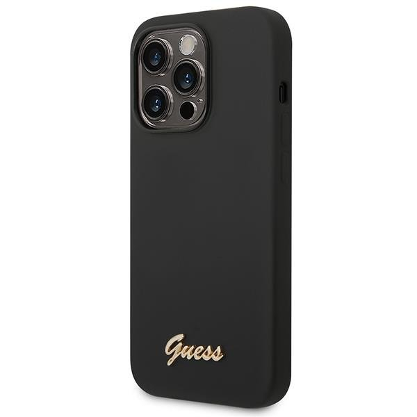 Dėklas Guess Silicone Vintage Gold Logo GUHCP14XSLSMK iPhone 14 Pro Max Juodas 1 Dėklas Guess Silicone Vintage Gold Logo GUHCP14XSLSMK iPhone 14 Pro Max Juodas 1