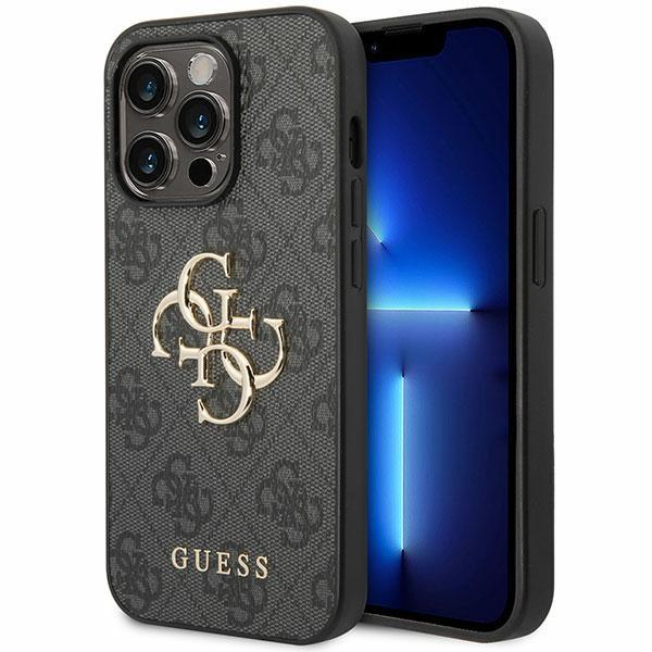 Originalus dėklas Guess GUHCP15L4GMGGR iPhone 15 Pro 6.1 pilkos spalvos/pilkos spalvos hardcase 4G Big Metal Logo Originalus dėklas Guess GUHCP15L4GMGGR iPhone 15 Pro 6.1 pilkos spalvos/pilkos spalvos hardcase 4G Big Metal Logo