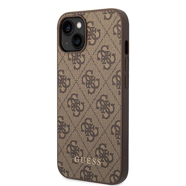 Originalus dėklas Guess GUHCP15MG4GFBR iPhone 15 Plus 6.7 Rudas/Rudas hard case 4G Metal Gold Logo 1 Originalus dėklas Guess GUHCP15MG4GFBR iPhone 15 Plus 6.7 Rudas/Rudas hard case 4G Metal Gold Logo 1