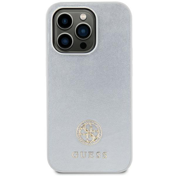 Originalus dėklas Guess GUHCP15MPS4DGPS iPhone 15 Plus 6.7 silver/silver hardcase Strass Metal Logo Originalus dėklas Guess GUHCP15MPS4DGPS iPhone 15 Plus 6.7 silver/silver hardcase Strass Metal Logo