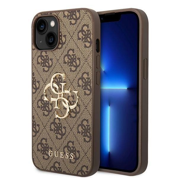 Originalus dėklas Guess GUHCP15S4GMGBR iPhone 15 6.1 Rudas/Rudas hardcase 4G Big Metal Logo Originalus dėklas Guess GUHCP15S4GMGBR iPhone 15 6.1 Rudas/Rudas hardcase 4G Big Metal Logo