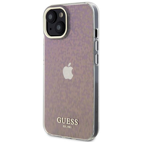 Originalus dėklas Guess GUHCP15SHDECMP iPhone 15 6.1  rožinis/rožinis hardcase IML Faceted Mirror Disco Iridescent 1 Originalus dėklas Guess GUHCP15SHDECMP iPhone 15 6.1  rožinis/rožinis hardcase IML Faceted Mirror Disco Iridescent 1