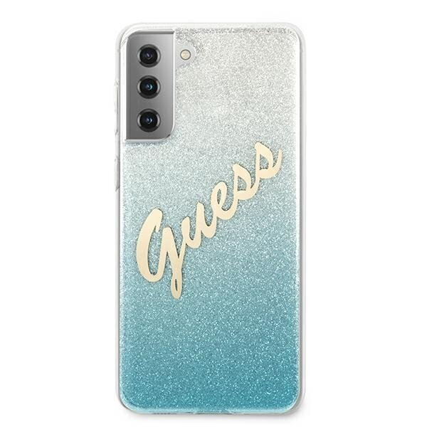 Originalus Guess dėklas GUHCS21MPCUGLSBL S21+ G996 mėlynas Glitter Gradient Script 2 Originalus Guess dėklas GUHCS21MPCUGLSBL S21+ G996 mėlynas Glitter Gradient Script 2