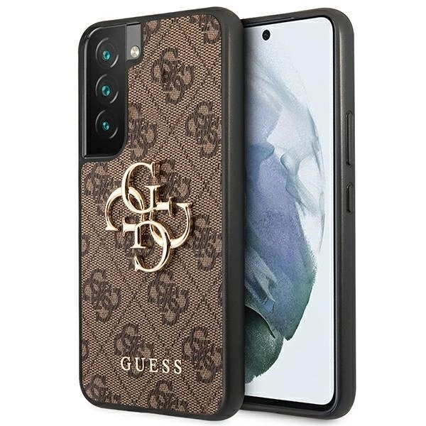Guess GUHCS22S4GMGBR S901 S22 rudas hardcase 4G didelis metalinis logotipas