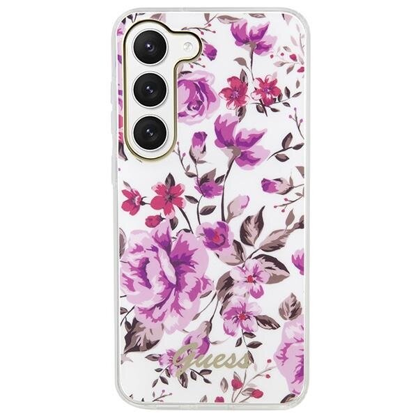 Dėklas Guess Flower GUHCS23MHCFWST Samsung Galaxy S23 Plus S916 Baltas 2 Dėklas Guess Flower GUHCS23MHCFWST Samsung Galaxy S23 Plus S916 Baltas 2