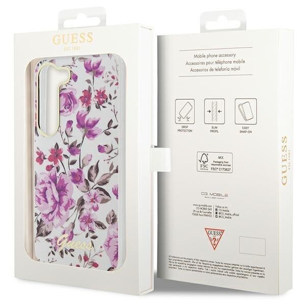 Dėklas Guess Flower GUHCS23MHCFWST Samsung Galaxy S23 Plus S916 Baltas 7 Dėklas Guess Flower GUHCS23MHCFWST Samsung Galaxy S23 Plus S916 Baltas 7