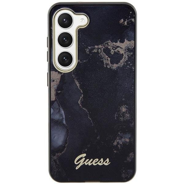 Dėklas Guess Marble GUHCS23MHTMRSK Samsung Galaxy S23 Plus S916 Juodas-auksinis 2 Dėklas Guess Marble GUHCS23MHTMRSK Samsung Galaxy S23 Plus S916 Juodas-auksinis 2