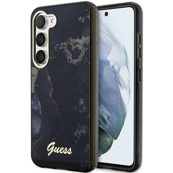 Dėklas Guess Marble GUHCS23MHTMRSK Samsung Galaxy S23 Plus S916 Juodas-auksinis Dėklas Guess Marble GUHCS23MHTMRSK Samsung Galaxy S23 Plus S916 Juodas-auksinis