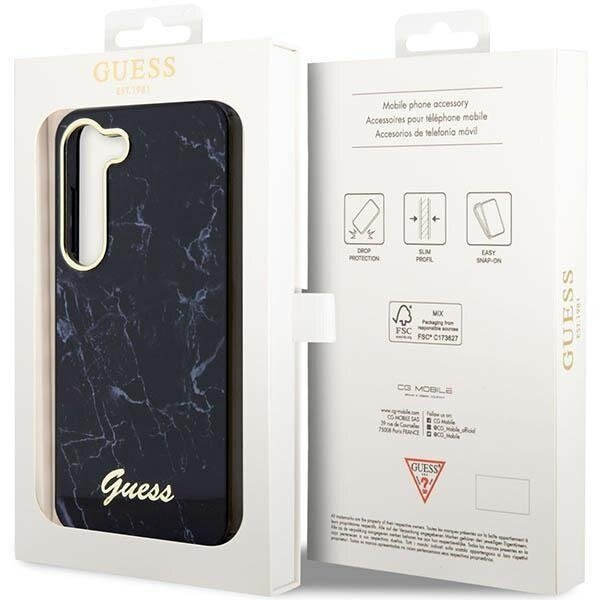 Dėklas Guess Marble GUHCS23MPCUMAK Samsung Galaxy S23 Plus S916 Juodas 7 Dėklas Guess Marble GUHCS23MPCUMAK Samsung Galaxy S23 Plus S916 Juodas 7