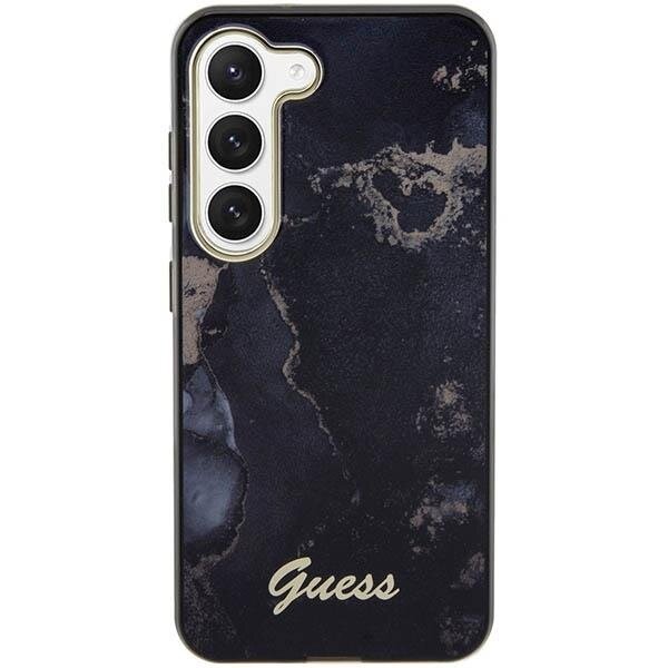 Dėklas Guess Marble GUHCS23SHTMRSK Samsung Galaxy S23 S911 Juodas-auksinis 2 Dėklas Guess Marble GUHCS23SHTMRSK Samsung Galaxy S23 S911 Juodas-auksinis 2