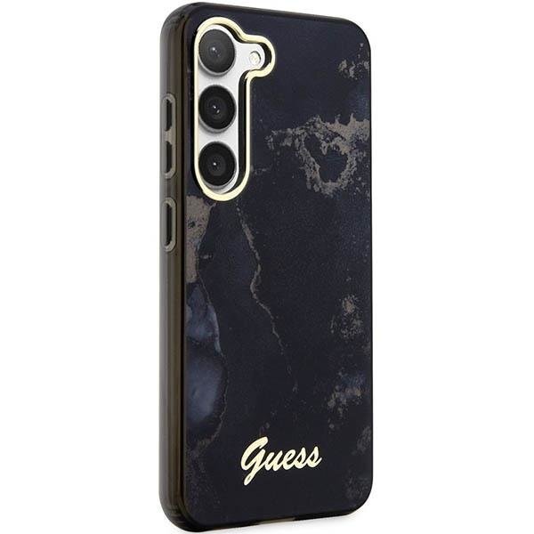 Dėklas Guess Marble GUHCS23SHTMRSK Samsung Galaxy S23 S911 Juodas-auksinis 3 Dėklas Guess Marble GUHCS23SHTMRSK Samsung Galaxy S23 S911 Juodas-auksinis 3