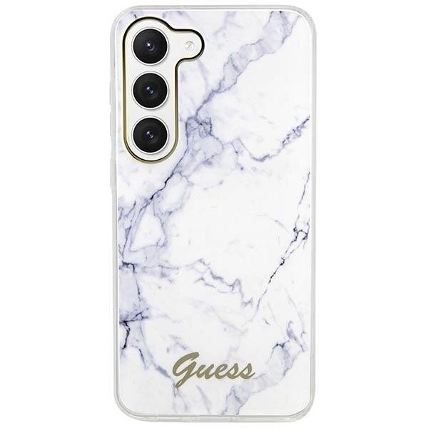 Dėklas Guess Marble GUHCS23SPCUMAH Samsung Galaxy S23 S911 Baltas 2 Dėklas Guess Marble GUHCS23SPCUMAH Samsung Galaxy S23 S911 Baltas 2