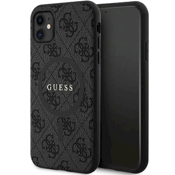 Originalus Guess dėklas GUHMN61G4GFRK iPhone 11 6.1" / Xr Juodas/Juodas hardcase 4G Collection Leather Metal Logo MagSafe Originalus Guess dėklas GUHMN61G4GFRK iPhone 11 6.1" / Xr Juodas/Juodas hardcase 4G Collection Leather Metal Logo MagSafe