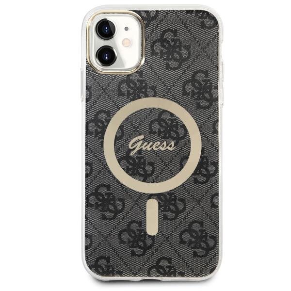 Akcija! Dėklas Guess 4G MagSafe GUHMN61H4STK iPhone 11 Juodas  1
