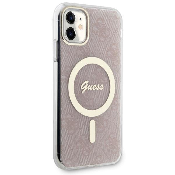 Dėklas Guess 4G MagSafe GUHMN61H4STP iPhone 11 Rožinis 3