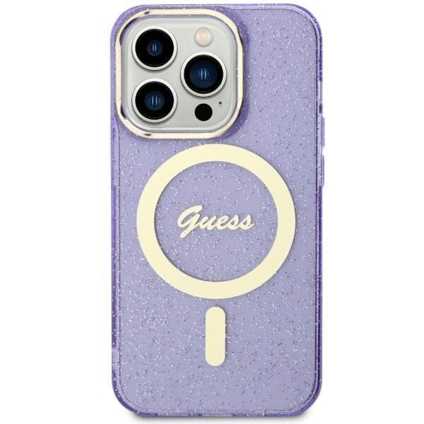Dėklas Guess Glitter Gold MagSafe GUHMN61HCMCGU iPhone 11 / Xr Purpurinis Dėklas Guess Glitter Gold MagSafe GUHMN61HCMCGU iPhone 11 / Xr Purpurinis