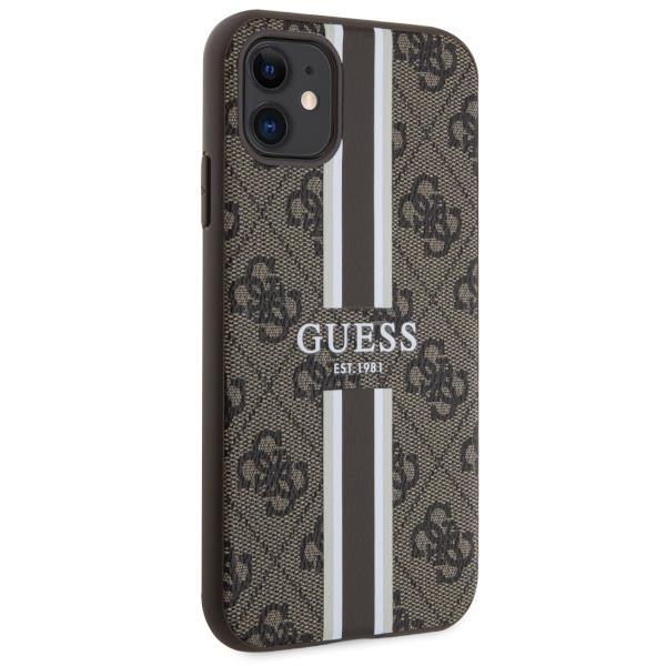 Dėklas Guess 4G Printed Stripes MagSafe GUHMN61P4RPSW iPhone 11 / Xr Rudas 3 Dėklas Guess 4G Printed Stripes MagSafe GUHMN61P4RPSW iPhone 11 / Xr Rudas 3