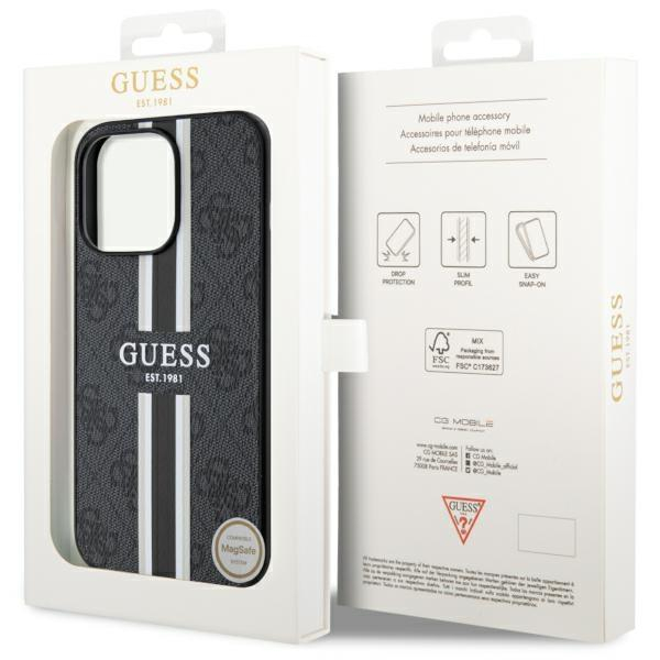 Dėklas Guess 4G Printed Stripes MagSafe GUHMP13LP4RPSK iPhone 13 Pro / 13 Juodas 7 Dėklas Guess 4G Printed Stripes MagSafe GUHMP13LP4RPSK iPhone 13 Pro / 13 Juodas 7