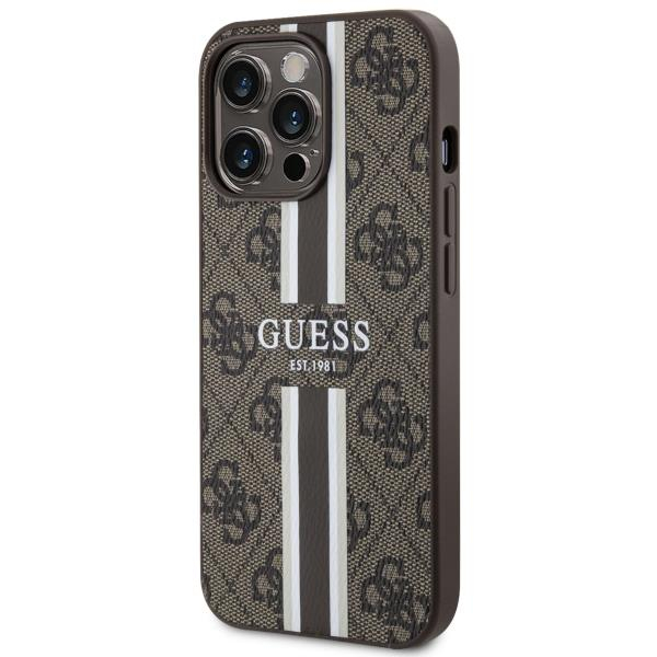 Dėklas Guess 4G Printed Stripes MagSafe GUHMP13LP4RPSW iPhone 13 Pro / 13 Rudas 1