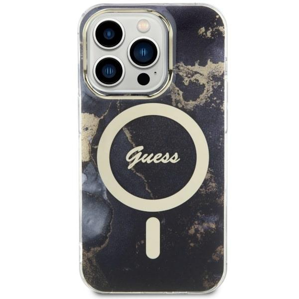 Dėklas Guess Golden Marble MagSafe GUHMP14LHTMRSK iPhone 14 Pro Juodas 2 Dėklas Guess Golden Marble MagSafe GUHMP14LHTMRSK iPhone 14 Pro Juodas 2