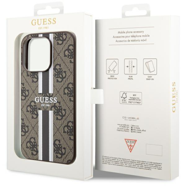 Dėklas Guess 4G Printed Stripes MagSafe GUHMP14LP4RPSW iPhone 14 Pro Rudas 7 Dėklas Guess 4G Printed Stripes MagSafe GUHMP14LP4RPSW iPhone 14 Pro Rudas 7