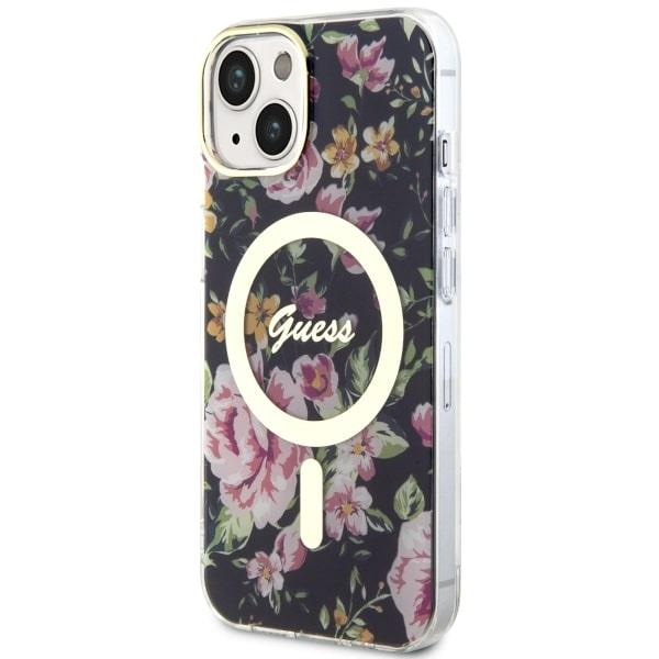 Dėklas Guess Flower MagSafe GUHMP14MHCFWSK iPhone 14 Plus Juodas 1 Dėklas Guess Flower MagSafe GUHMP14MHCFWSK iPhone 14 Plus Juodas 1