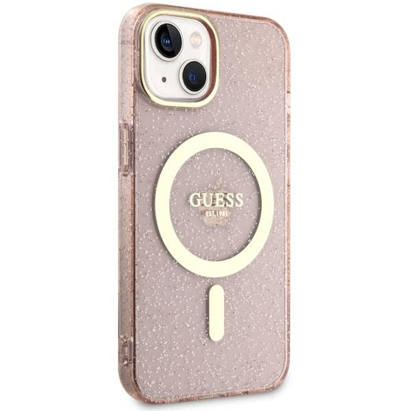 Dėklas Guess Glitter Gold MagSafe GUHMP14MHCMCGP iPhone 14 Plus Rožinis 3 Dėklas Guess Glitter Gold MagSafe GUHMP14MHCMCGP iPhone 14 Plus Rožinis 3