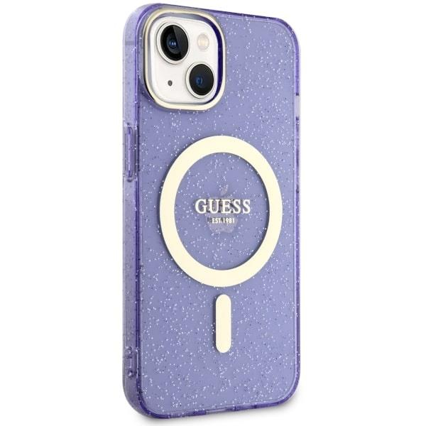 Dėklas Guess Glitter Gold MagSafe GUHMP14MHCMCGU iPhone 14 Plus Purpurinis 3 Dėklas Guess Glitter Gold MagSafe GUHMP14MHCMCGU iPhone 14 Plus Purpurinis 3