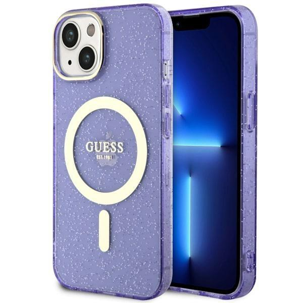Dėklas Guess Glitter Gold MagSafe GUHMP14MHCMCGU iPhone 14 Plus Purpurinis Dėklas Guess Glitter Gold MagSafe GUHMP14MHCMCGU iPhone 14 Plus Purpurinis