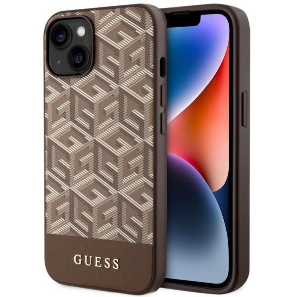 Dėklas Guess GCube Stripes MagSafe GUHMP14MHGCFSEW iPhone 14 Plus Rudas Dėklas Guess GCube Stripes MagSafe GUHMP14MHGCFSEW iPhone 14 Plus Rudas