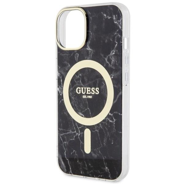 Dėklas Guess Marble MagSafe GUHMP14MPCUMAK iPhone 14 Plus Juodas 5 Dėklas Guess Marble MagSafe GUHMP14MPCUMAK iPhone 14 Plus Juodas 5