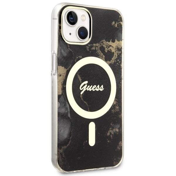 Dėklas Guess Golden Marble MagSafe GUHMP14SHTMRSK iPhone 14 Juodas 3 Dėklas Guess Golden Marble MagSafe GUHMP14SHTMRSK iPhone 14 Juodas 3