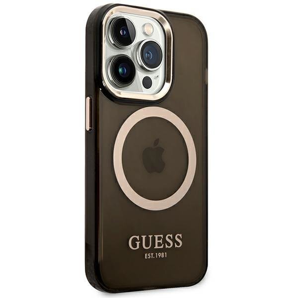 Dėklas Guess Translucent MagSafe GUHMP14XHTCMK iPhone 14 Pro Max Juodas 3 Dėklas Guess Translucent MagSafe GUHMP14XHTCMK iPhone 14 Pro Max Juodas 3